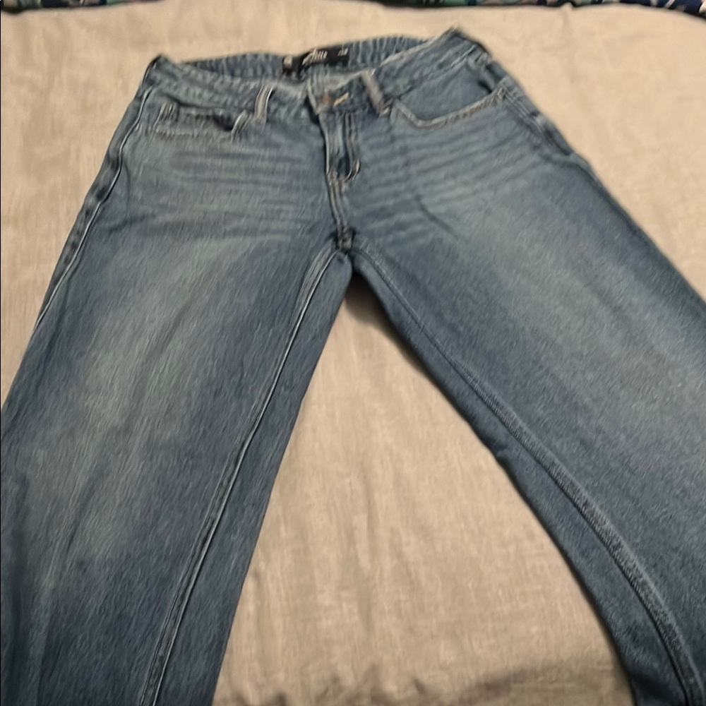 Hollister Women's Wide Leg Jeans in Blue